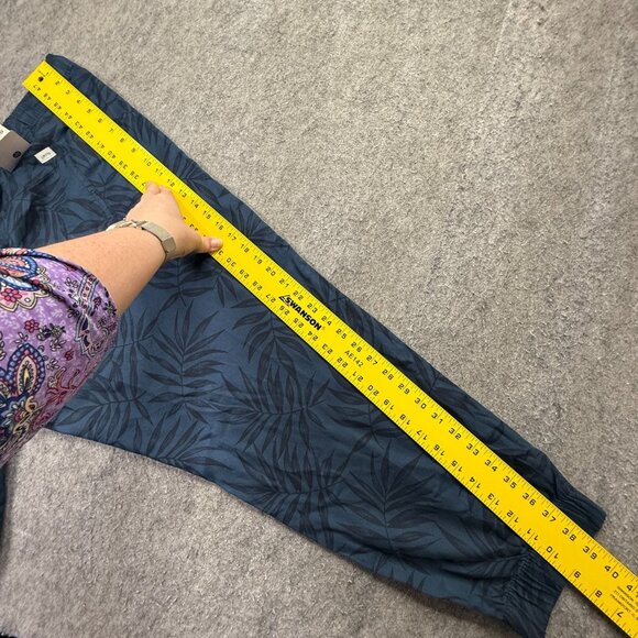 Orvis Jogger Men 2XL XXL Dark Blue Floral Tropical 28" Lyocell Tapered Casual - Picture 12 of 16